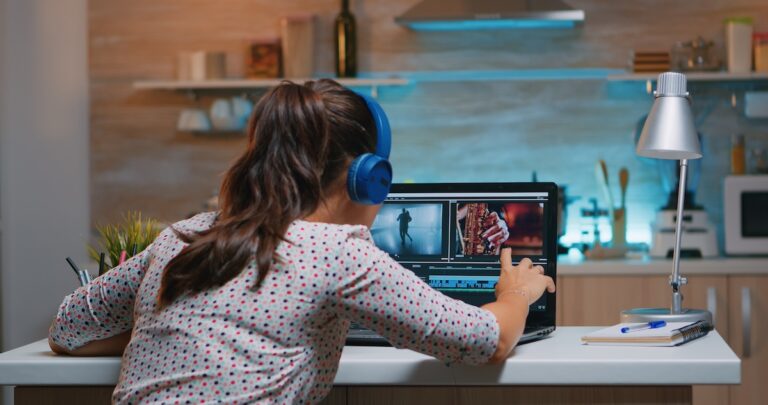 How to extract audio from video: image of an editor extraction audio from video