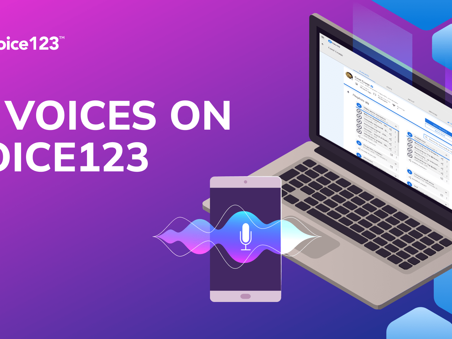 Voice123's AI voices