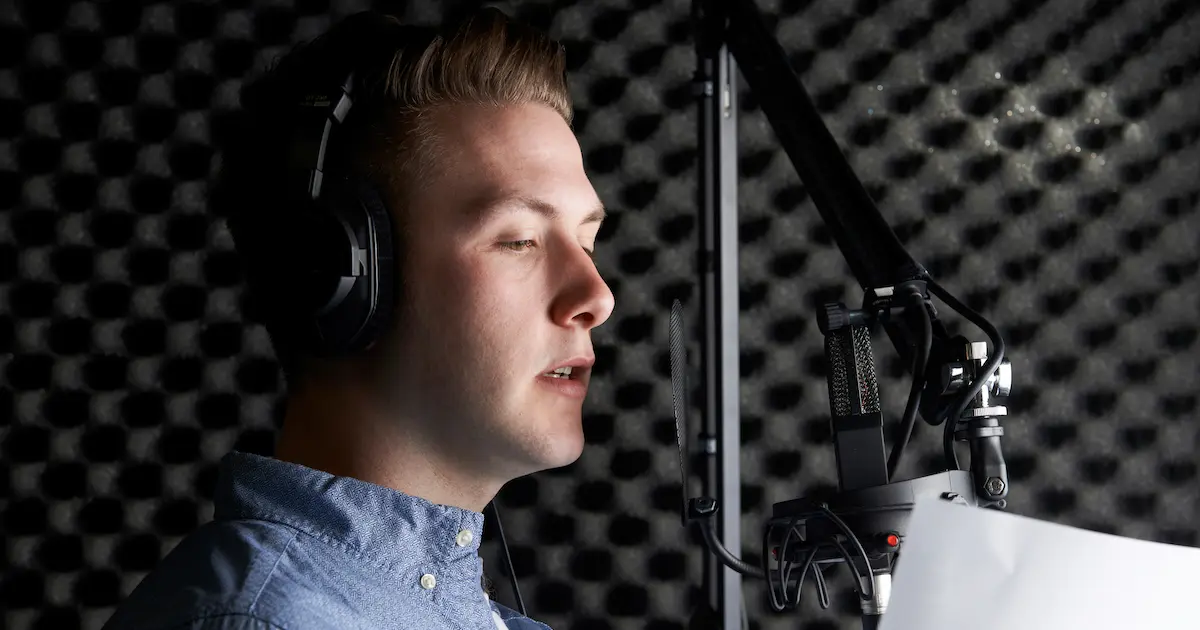 professional voice over - recording booth